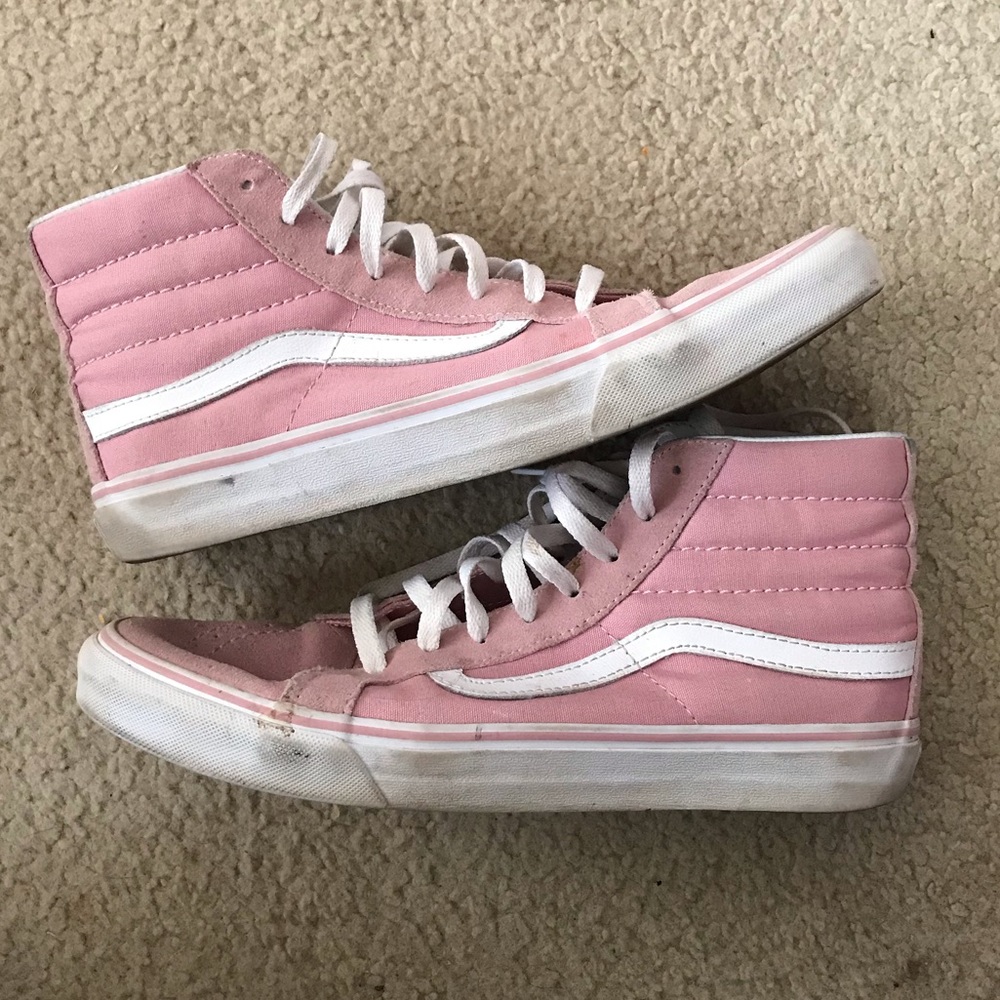 Pink high top vans